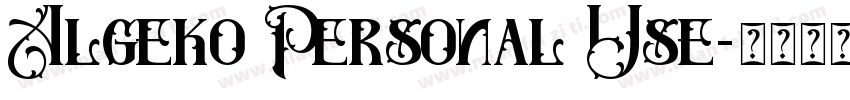 Algeko Personal Use字体转换